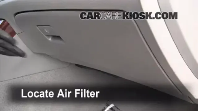 2008 Toyota Avalon Limited 3.5L V6 Filtre à air (intérieur) Changement